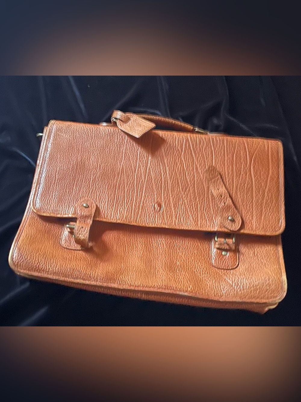 Polo Ralph Lauren Vintage Textured Leather Briefcase